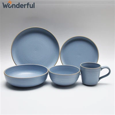 Ensemble de vaisselle en terre cuite pour 6