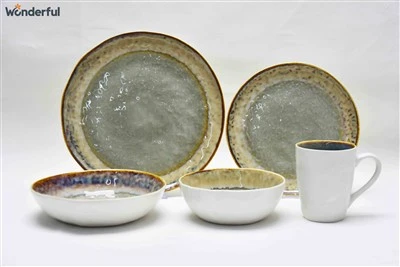 New Reactive Glaze Dinnerware For 6